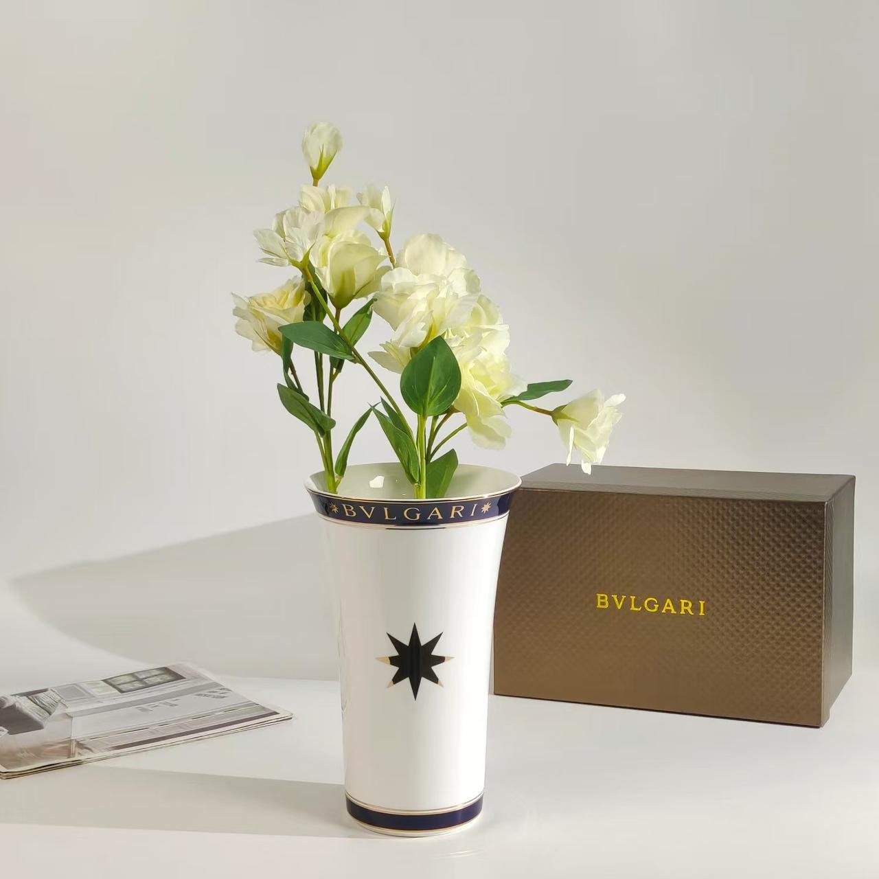 BVLGARI White Vase with star - Image 3 of 3
